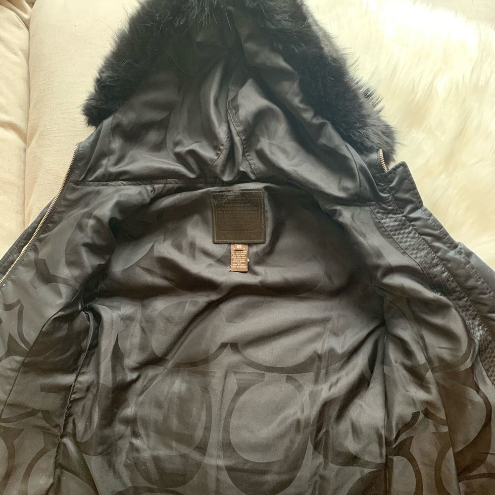 Coach Black Puffer Jacket Size Xs - image 3